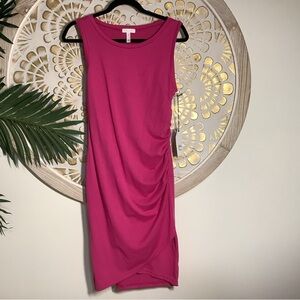 Leith Fuchsia Asymmetrical Dress